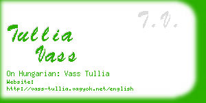 tullia vass business card